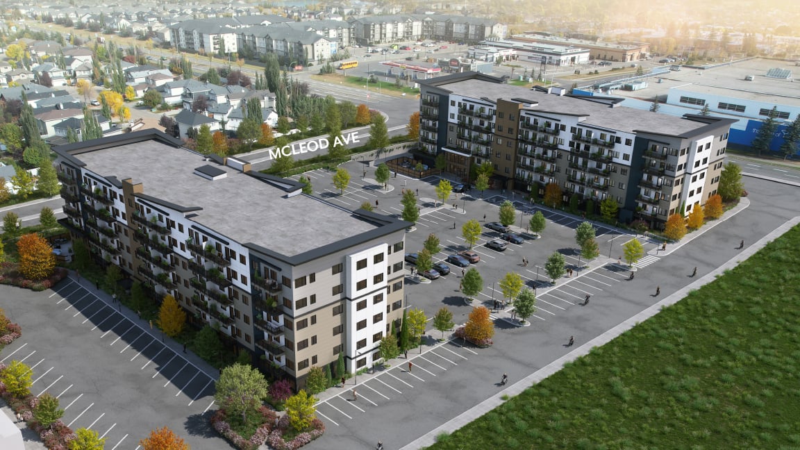 Apartments, retail taking shape at Spruce Grove's Legacy Park